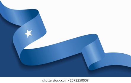 Somalian flag wavy abstract background. Vector illustration.