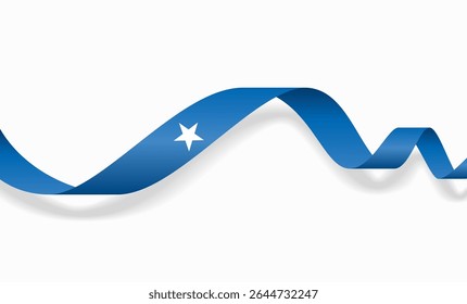 Layout de plano de fundo abstrato ondulado da bandeira da Somália. Ilustração vetorial.