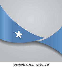 Somalian flag wavy abstract background. Vector illustration.