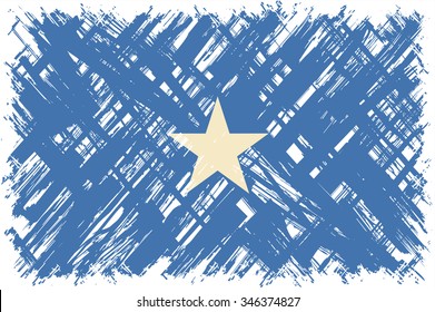 Somalian grunge flag. Vector illustration. Grunge effect can be cleaned easily.