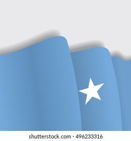 Somalian waving Flag. Vector illustration.