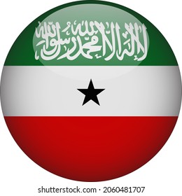 Icono de la bandera del país redondeado de Somaliland 3D