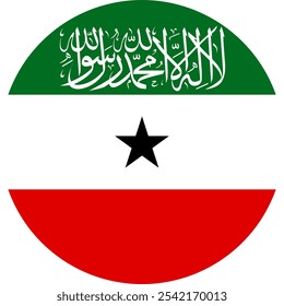 Somaliland Circle Flag, Circle Flag of Somaliland, Vector Images