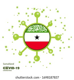 Somaliland Coronavius Flag Awareness Background. Stay home, Stay Healthy. Take care of your own health. Pray for Country