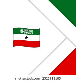Plantilla de diseño de fondo de resumen de la bandera de Somalilandia. Cartel del Día de la Independencia de Somalilandia en medios sociales. Caricatura de Somaliland