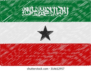 somaliland flag embroidered zigzag