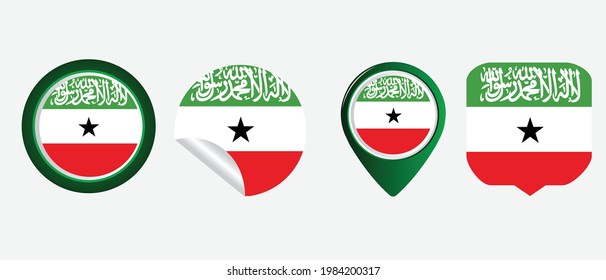 somaliland flag. flat icon symbol vector illustration