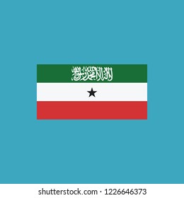 Somaliland flag icon in flat design. Independence day or National day holiday concept.
