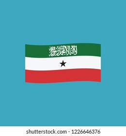 Somaliland flag icon in flat design. Independence day or National day holiday concept.