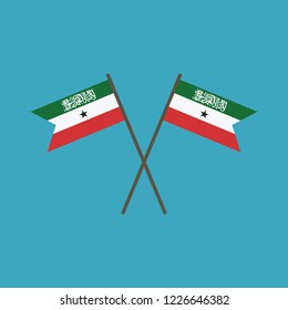 Somaliland flag icon in flat design. Independence day or National day holiday concept.