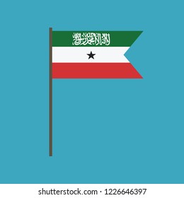 Somaliland flag icon in flat design. Independence day or National day holiday concept.