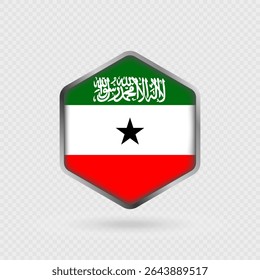Ícone da bandeira da Somalilândia em forma de hexágono.