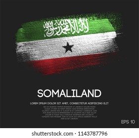 Somaliland Flag Made of Glitter Sparkle Brush Paint Vector