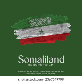 Bandera de Somalilandia hecha con un vector de pincel brillante, celebrando el Día de la Independencia de Somalilandia.