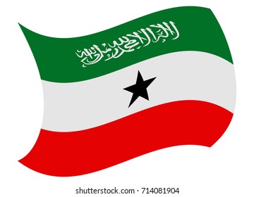 somaliland flag moved by the wind