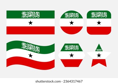 Somaliland flag simple illustration for independence day or election