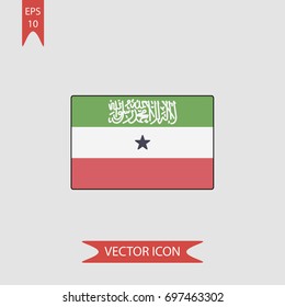 Somaliland flag vector icon, illustration symbol