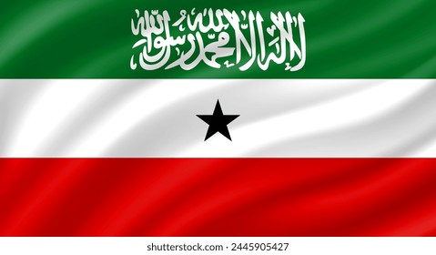 Somaliland flag waving. Background. Vector