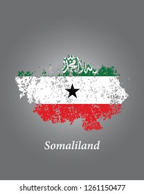 Somaliland grunge old state flag