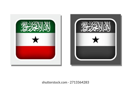 Somaliland-Quadrat, abgerundetes Flaggensymbol
