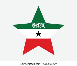 Somaliland Star Flag. Republic of Somaliland Star Shape Flag. Somalia Country National Banner Icon Symbol Vector Flat Artwork Graphic Illustration