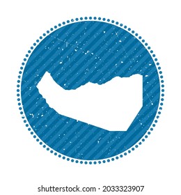 Somaliland striped retro travel sticker. Badge with map of country, vector illustration. Can be used as insignia, logotype, label, sticker or badge of Somaliland.