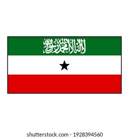 Somaliland Territory Rectangle Vector Flag, a self governing part of the Horn of Africa country Somalia. 