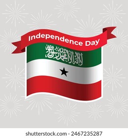 Bandera ondulada de Somalilandia Día de la Independencia Fondo del Anuncio