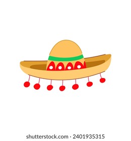 sombrero sombrero cartoon. mexican mexico, holiday culture, celebration carnival sombrero sombrero sign. isolated symbol vector illustration