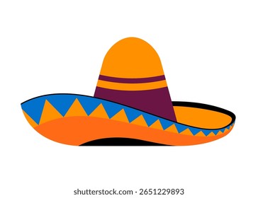 Sombrero - colorful flat design style object