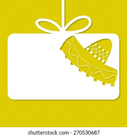 Sombrero cut out tag card in vector format.