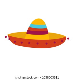 Sombrero flat cartoon illustration