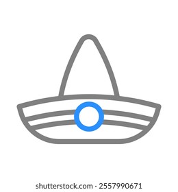 Sombrero hat icon. Concept of Mexican culture, tradition, and celebration.