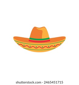 Sombrero hat icon flat design vector