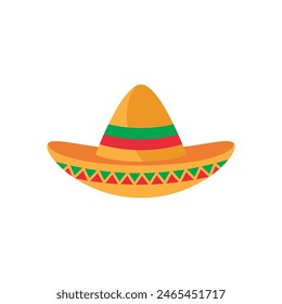 Sombrero hat icon flat design vector