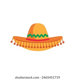 Sombrero hat icon flat design vector