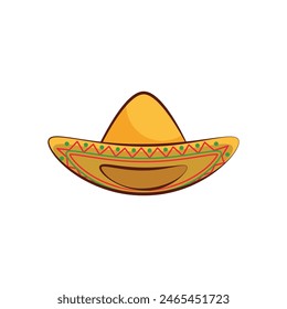 Sombrero hat icon flat design vector