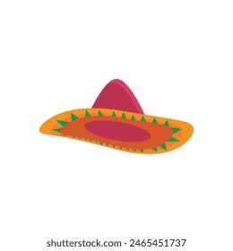 Sombrero hat icon flat design vector