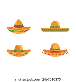 Sombrero hat icon flat design vector