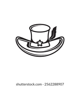 Sombrero hat icon flat design vector