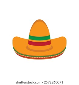 Sombrero hat icon flat design vector