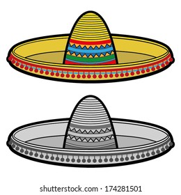 Sombrero Hat Illustration Vector Stock Vector (Royalty Free) 174281501 ...