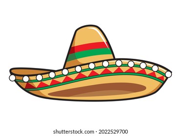 Sombrero Hat illustrations vertor cartoon Mexican Hat