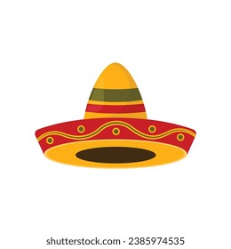 Sombrero Hat Or Mexican Hat Icon Vector Design.