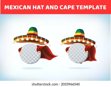 Sombrero Hat. Mexican hat. Masquerade or carnival costume headdress. vector illustration.