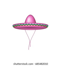 Sombrero hat in pink design 