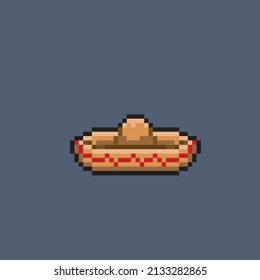 sombrero hat in pixel style