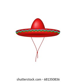 Sombrero hat in red design 
