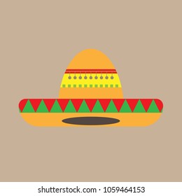 Sombrero Hat, vector illustration