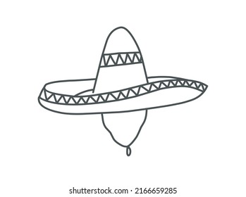 sombrero hats icon vector. an iconic symbol of Mexican culture